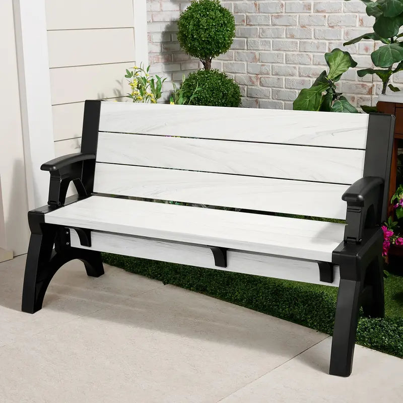 Convert-a-Bench Gen II XL Designer Series Bench-to-Table Modern Outdoor Patio Furniture Stool Chairs