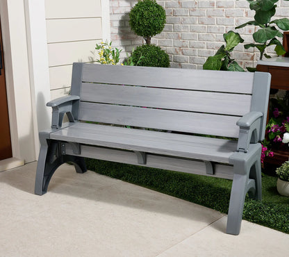 Convert-a-Bench Gen II XL Designer Series Bench-to-Table Modern Outdoor Patio Furniture Stool Chairs